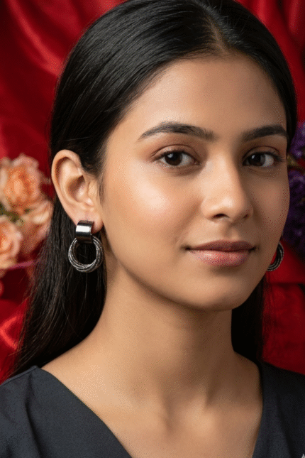 Stylish Oxidised Hoop Earrings for Women
Trendy Layered Circle Drop Earrings for Party & Daily Wear