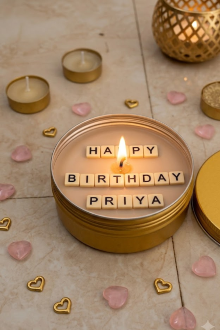 Customized Happy Birthday Surprise Candle Tin
Creative Name Candle Gift for Best Friend & Loved Ones